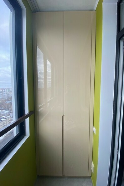 Шкаф на балкон изготовленный на заказ Люблино г.Москва